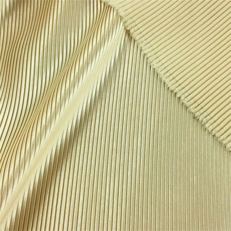 Organ Pleated Fabric Per Meter for Needlework Clothes Skirt Costume Dress Diy Sewing Designer Cloth Soft Comfortable Plain Black