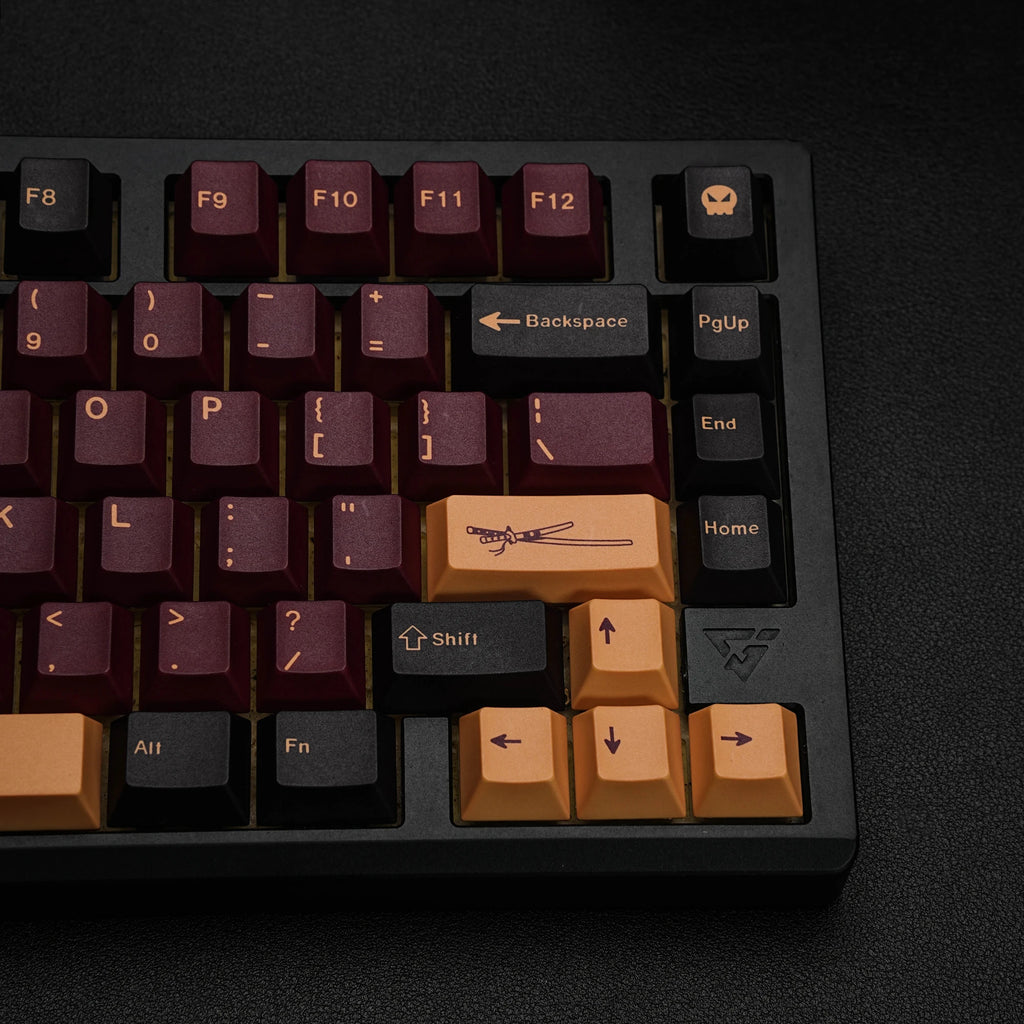 ES Spanish PBT Keycaps MOA Cherry Red Blue Samurai Night Sakura Morandi Dye Sub Keycap For ISO Layout Ansi Mechanical Keyboard