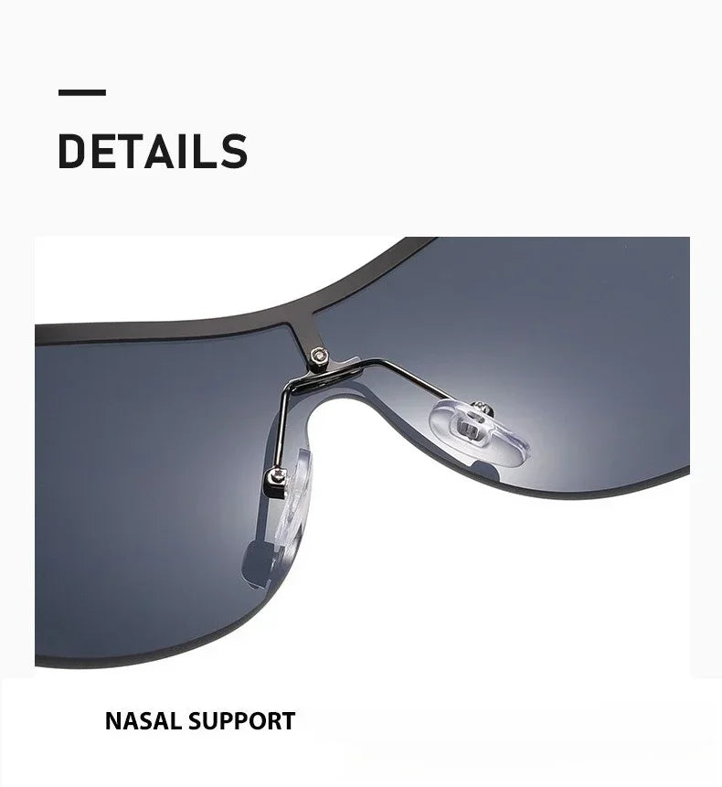 2025 New Fashionable Luxury Women's Sunglasses Retro Neutral Metal Frame Integrated Simple and Elegant UV400 Sunscreen Glasses