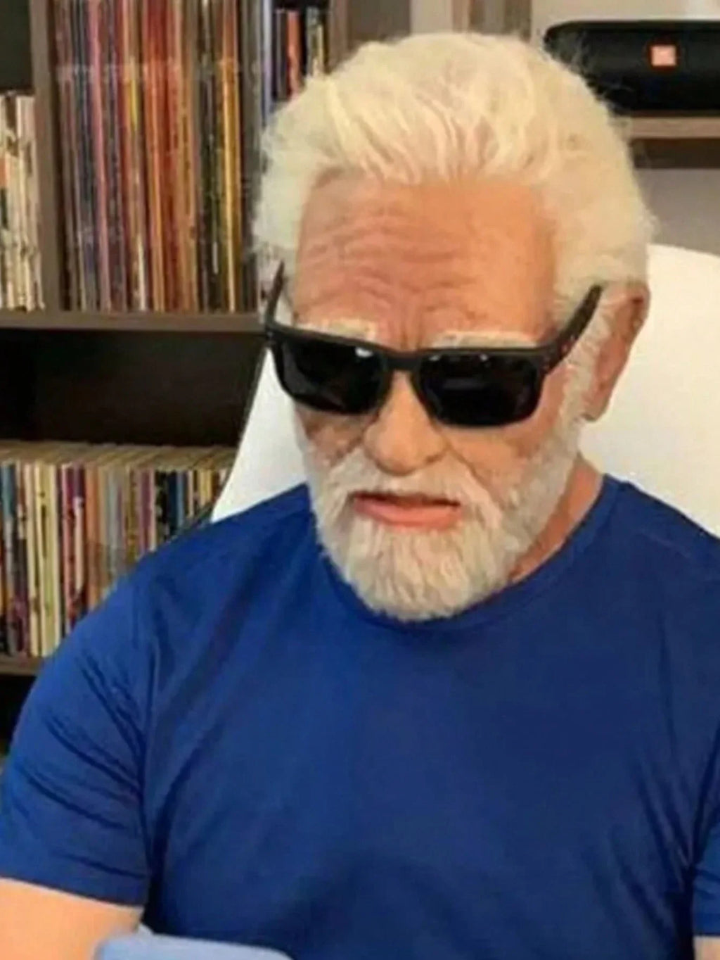 Halloween Old Man Mask Realistic Vicissitudes Simulation Full Face Mask Role Play School Party Gathering Game Head Cover