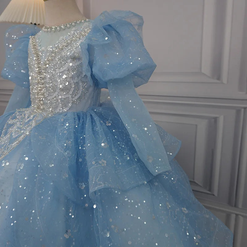 Children's Formal Dress Princess Dress High-end Birthday Girl Evening Dress Flower Girl Wedding Little Girl Piano Performance Dr
