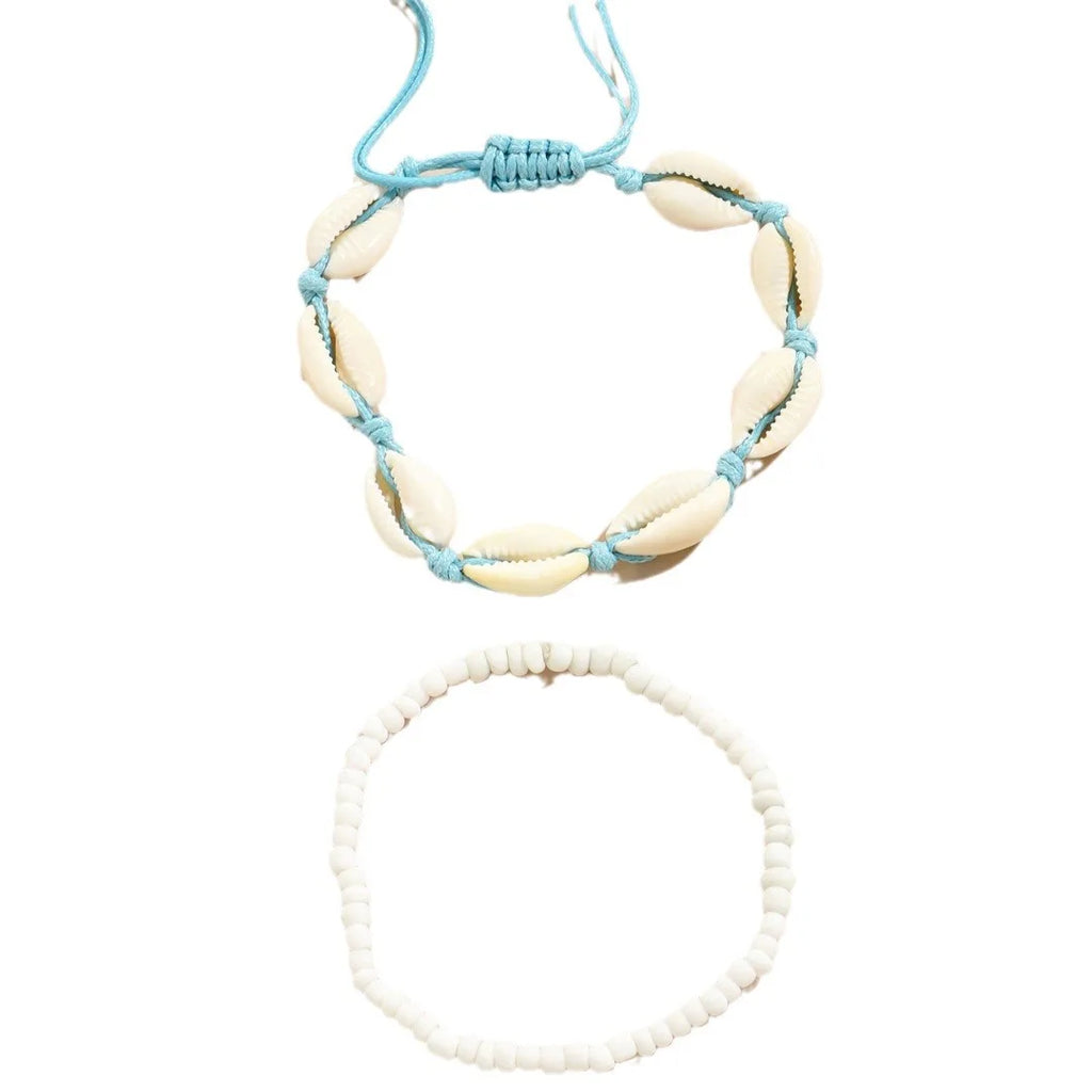 Best Sellers! Summer beach vacation handmade woven shell foot decoration