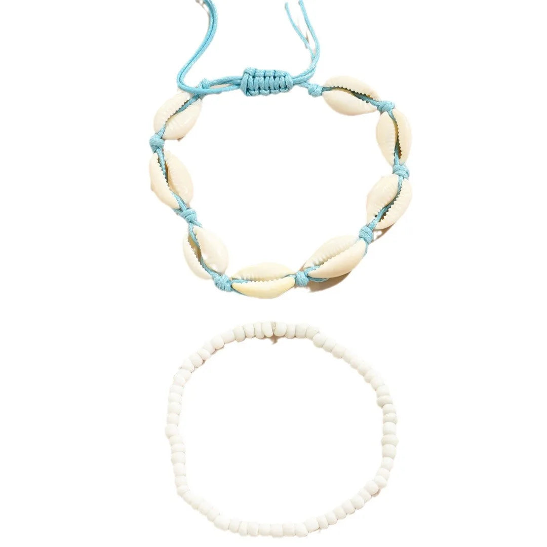 Best Sellers! Summer beach vacation handmade woven shell foot decoration