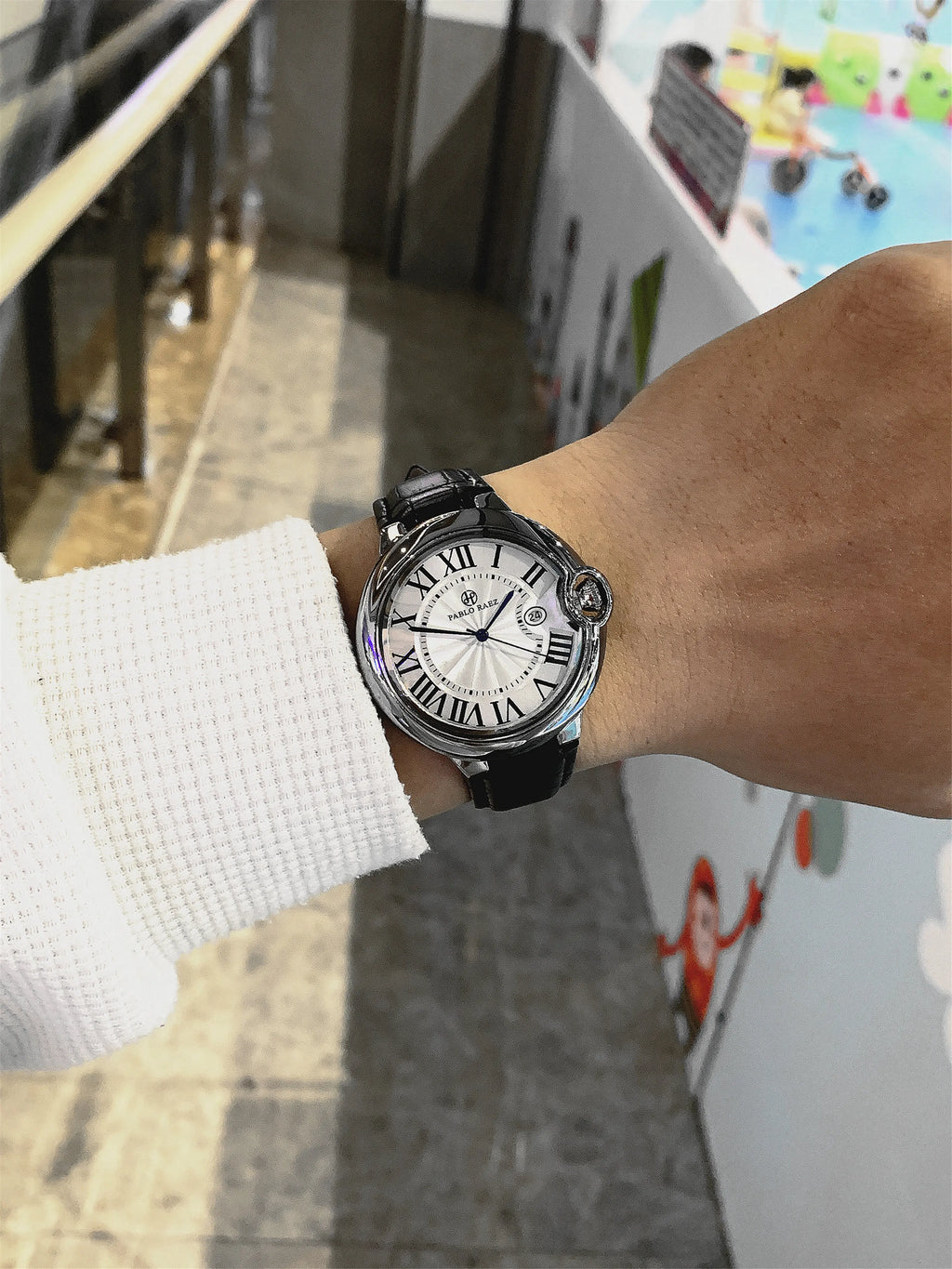 Pablo Raez Couple Watch for Men Women Reloj Mujer Man Quartz Wristwatch Male Simple Leather Strap Ladies Roman Numerals Clock