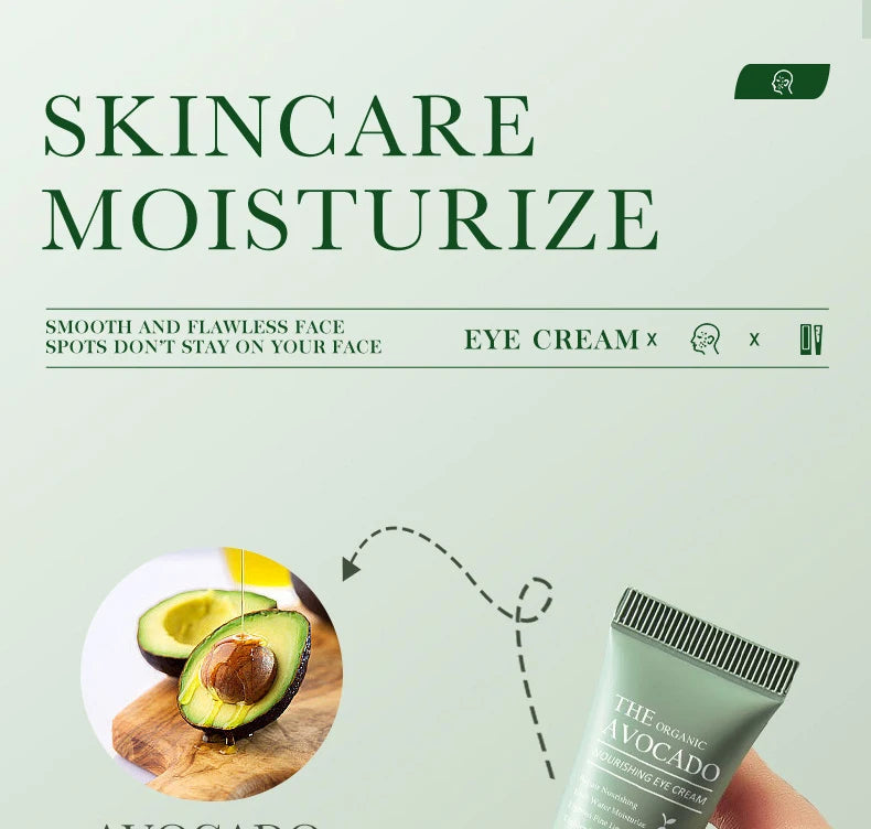 SADOER Avocado Eye Cream Anti Wrinkle Dark Circles Eye Bag Firming Moisturizing Tender Eye skincare Beauty Health Skin Care