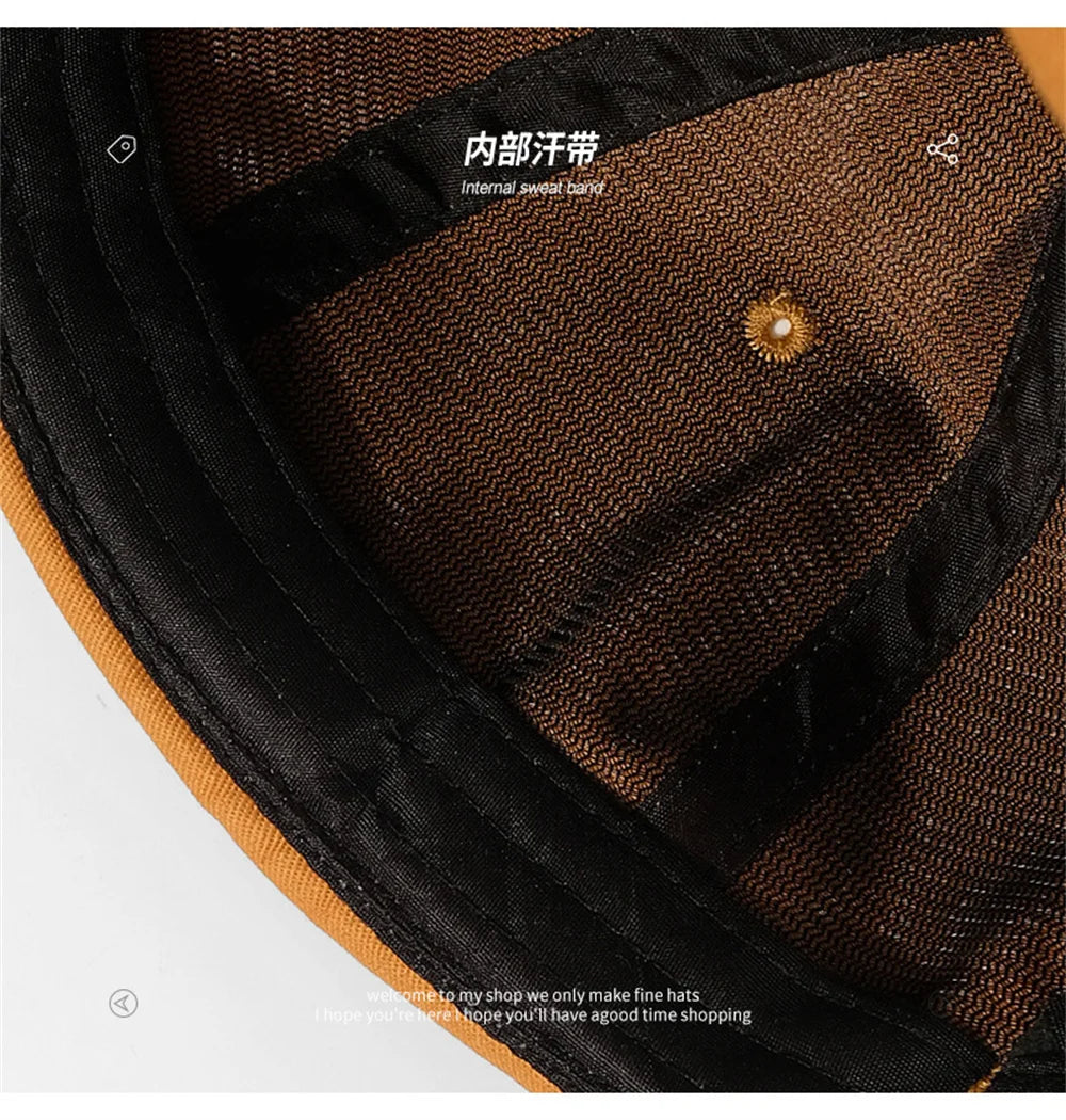 Retro Letter Label Brimless Caps Unisex Solid Color Beanie Men Women Summer Street Adjustable Docker Hats Melon Cap Hip Hop Cap