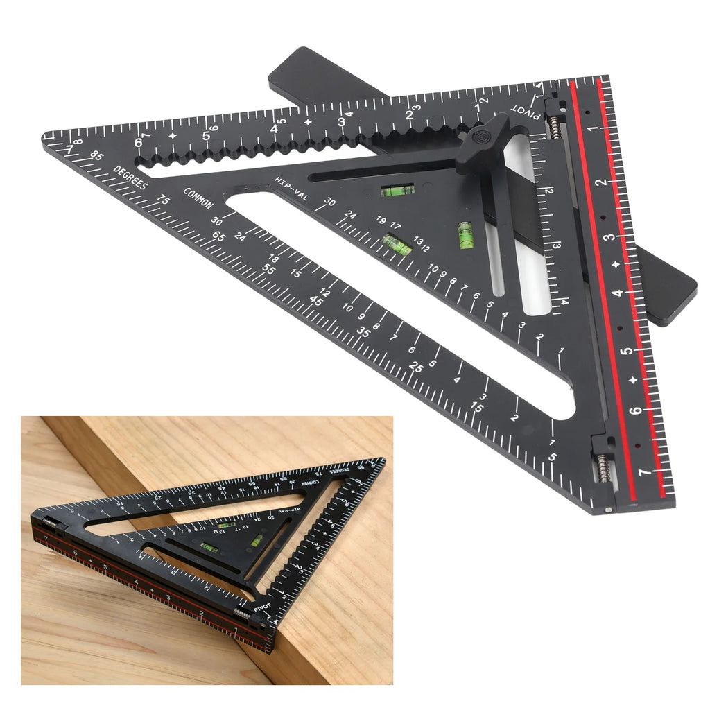 Triangle Ruler 90 Degree Clear Scales Carpenter  for Furniture Architectural Designs for Architects Designers Students