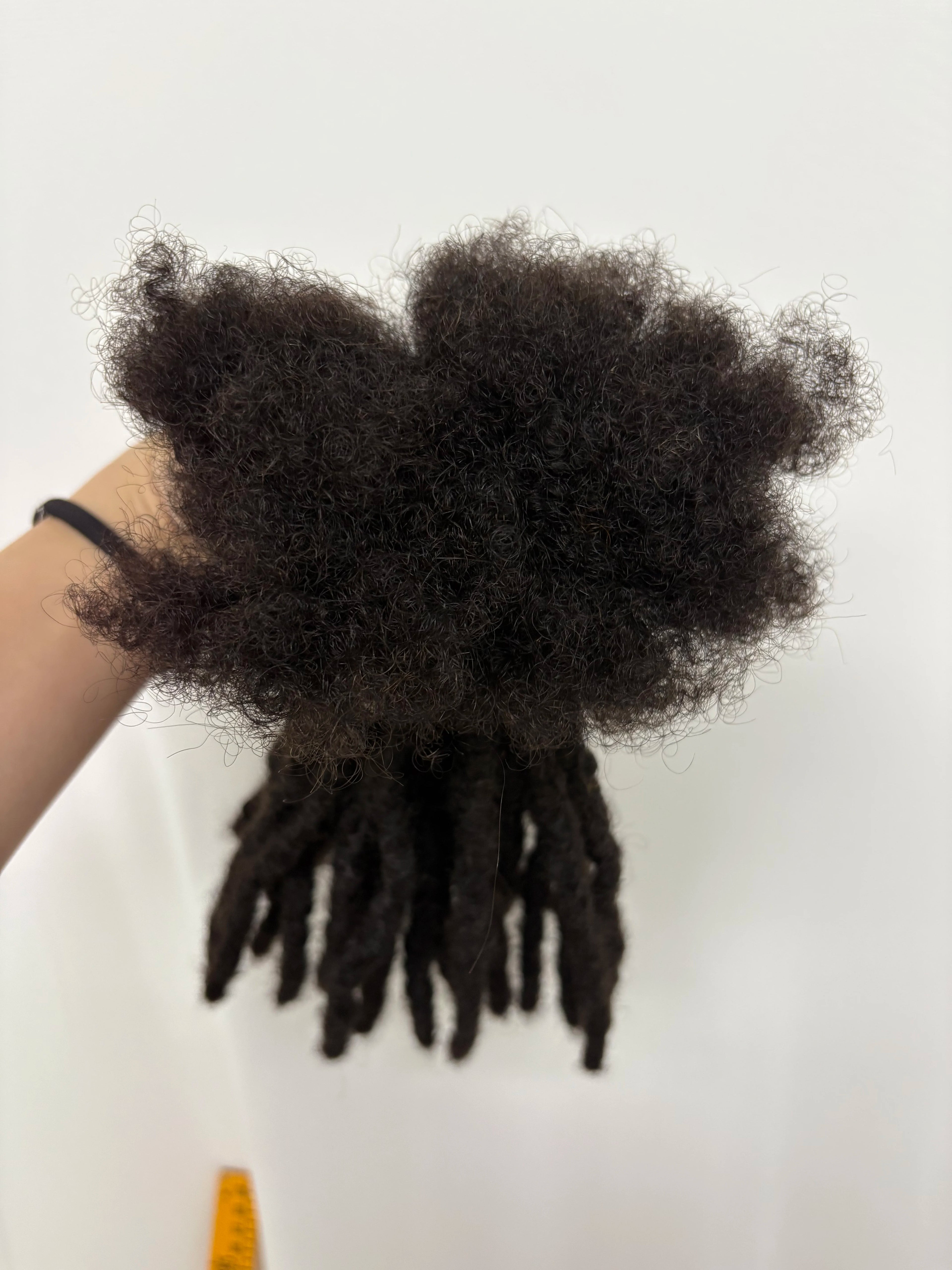 Loc Extension Human Hair 0.6cm Width 8inch 50 Strands Handmade Dreadlock Inter Extension Human Hair for Women/Men/Kids