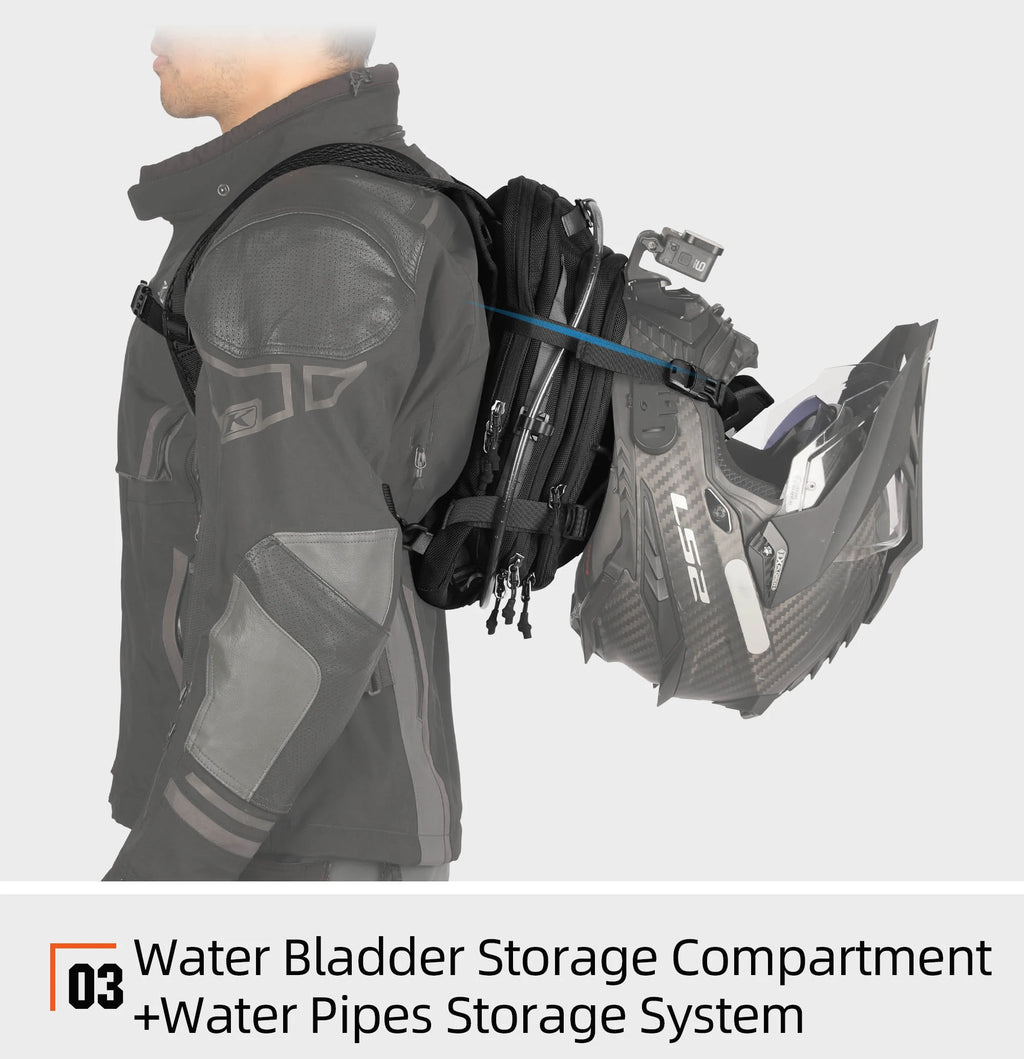 Rhinowalk Motorcycle Tank Bag 9L Waterproof With 1.5L Water Bag Motorcycle Backpack With Rain cover Multi-function Laggage Bag