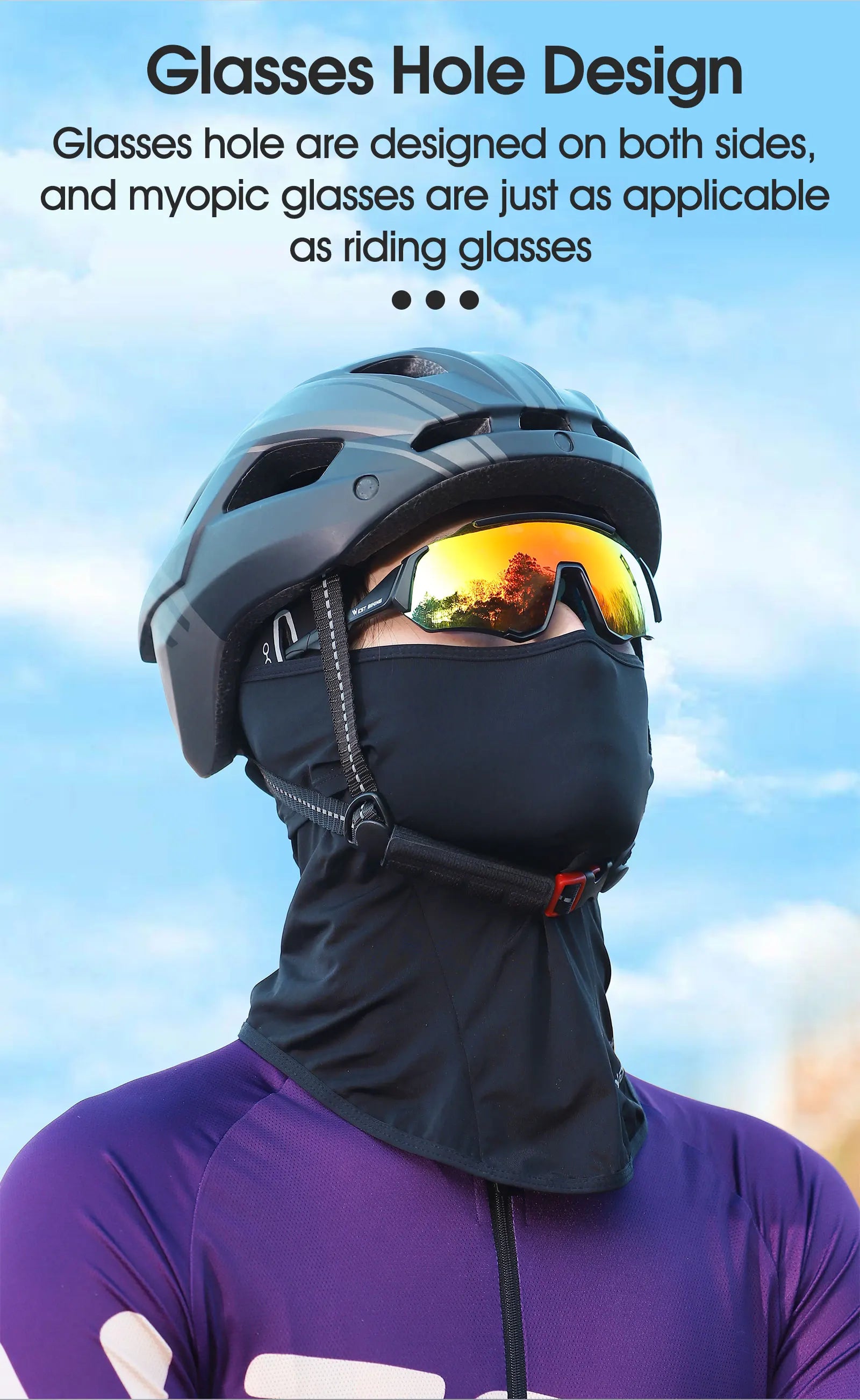 WEST BIKING Summer Cycling Face Mask Cool Breathable Sports Balaclava Men Women Bicycle Motorcycle Sun UV Protection Cycling Cap