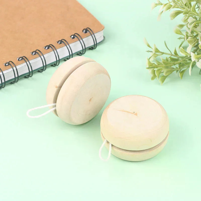 Wooden Yoyo Toy, Color Mini Round DIY Baby Yoyo Ball, Kids Gift