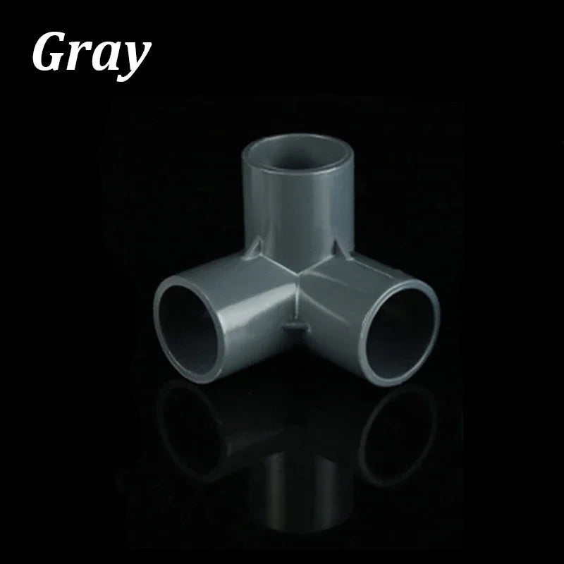5PCS 20/25/32/40/50mm 3 Ways PVC Water Pipe Connector Fittings Garden Irrigation Home Aquarium Water Tube Fittings Joint Adapter