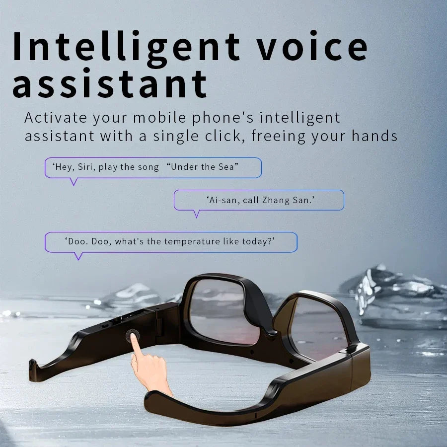 New 2K/4K High-definition Sports Camera Glasses for Video Recording Outdoor Sports Sunglasses with Bluetooth Call Smart Glasses
