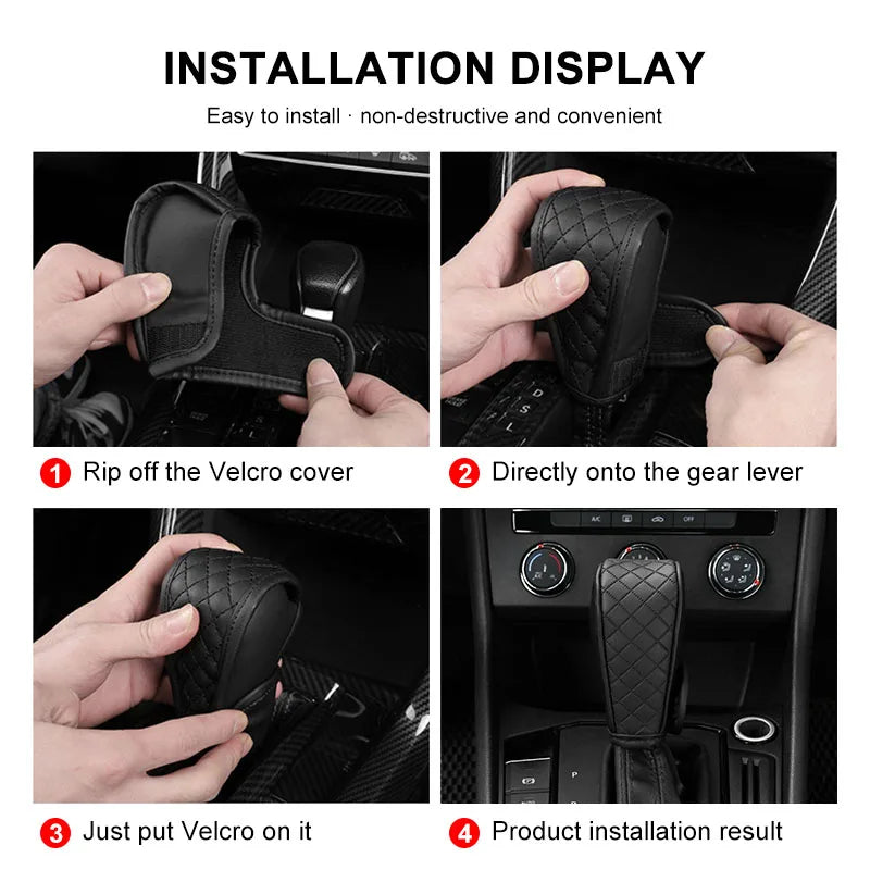 Car Shift Handle Cover Leather Shift Knob Decor Protective For Subaru Impreza Forester Outback Legacy Crosstrek XV Leone WRX BRZ