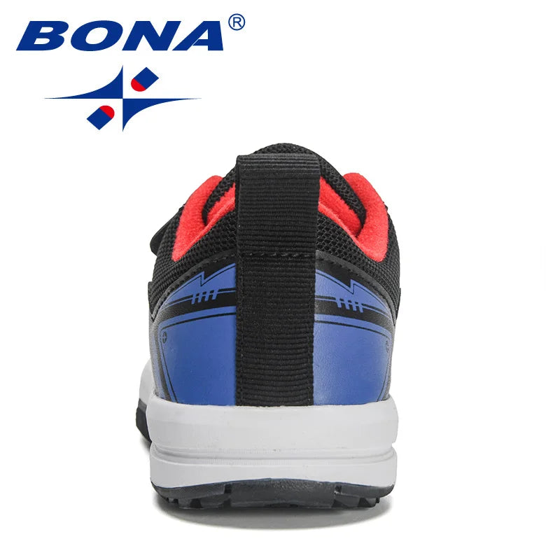 BONA  New Designers Running Shoes Fashion Classic Sneakers Children School Sport Footwear Comfy Kids Breathable