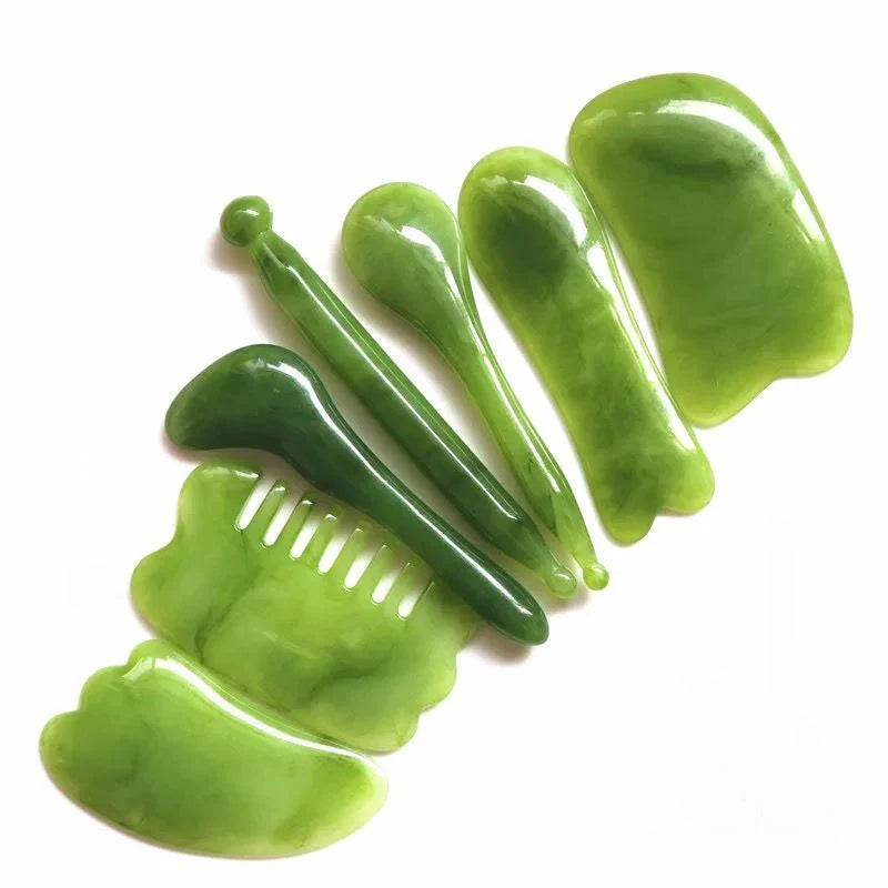 7PCS GUASHA Massage Tools Face Neck Body Massage Beauty Tool SPA Skin Caring Neck Pain Relief Scraper Scraping Massage Board