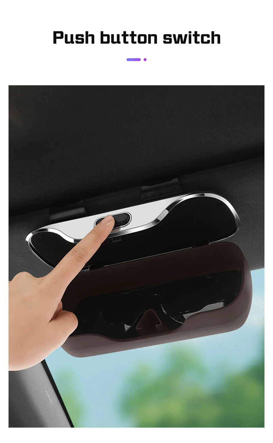 Portable Press Switch Car Glasses Box For Changan CS85 Oshan X7 CS35 PLUS UNIT UNIK CS55 CS95 Eyeglasse Case Sunglasses Holder