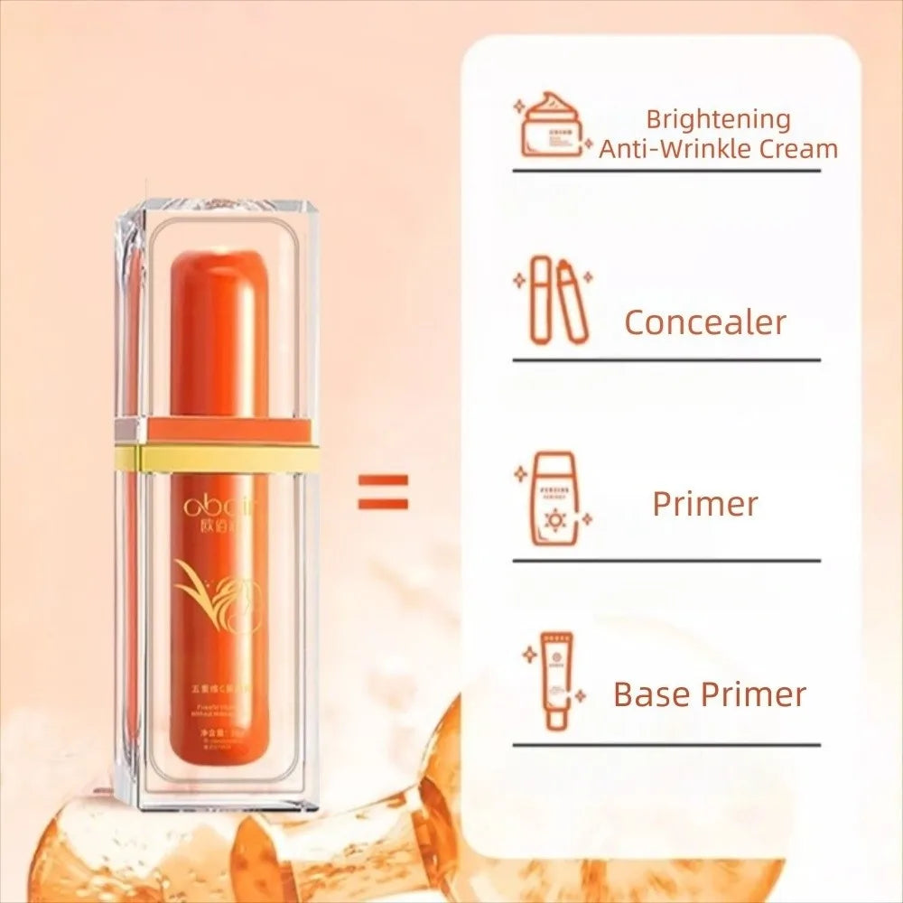 Cosmetics 30g VC Face Cream Brighten Skin Moisturizing Concealer Tone-Up Cream Smooth Shrink Pores Isolation Cream Makeup Base