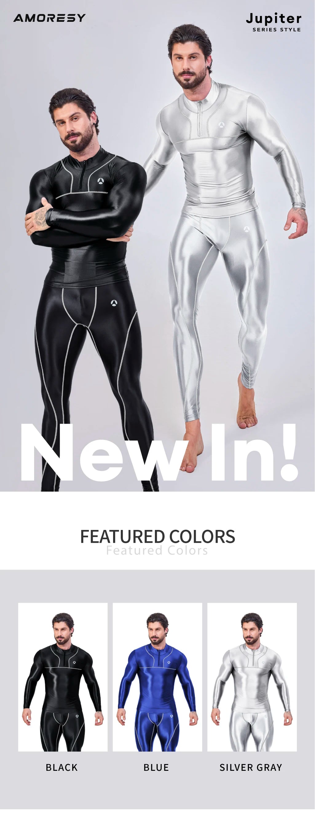 AMORESY Jupiter Nude Men's Leggings, Basketball, Football, Breathable, High Brightness, Tight Elastic Fitness Pants sweatpants