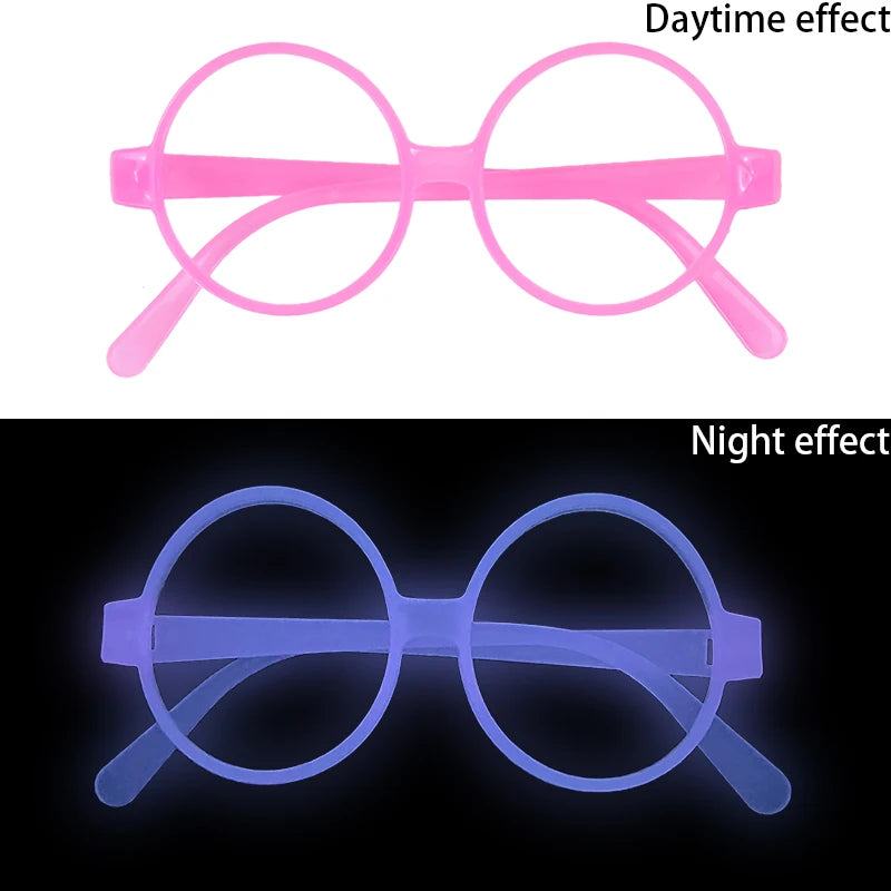 1pc Luminous Glasses Glow Sunglasses With Light Neon Fluorescent Decorative Bar Party Gift Adult Kids Birthday Props