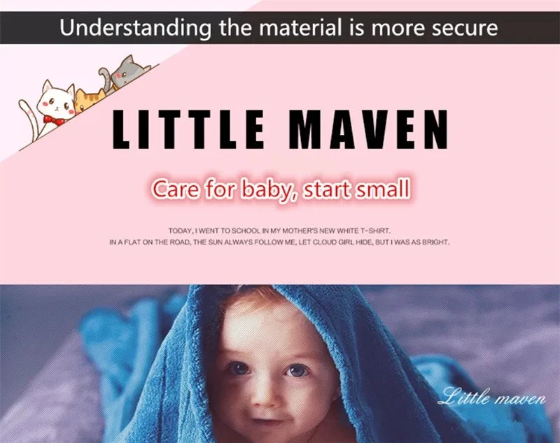 Little maven Summer Cute Children Clothing Birthday Vestidos Kids Baby Girls Cotton Cartoon Animals Flowers Print Princess Dress