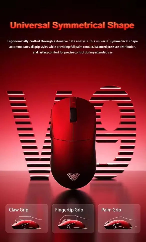 AULA V9 Ultra Wireless Mouse Tri Mode Wireless 8K Paw3950 Esports Gaming Lightweight Low Latency Mouse Custom for PC Accessories