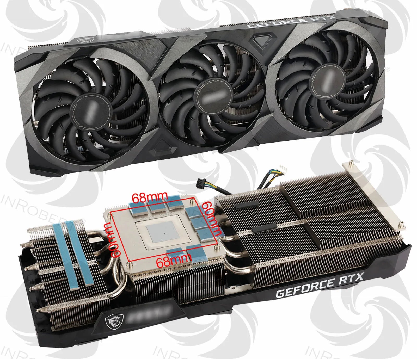 New Original RTX3070Ti Video Card Heatsink For MSI RTX 3070 Ti Ventus 3 X Graphics Card Cooling Heat Sink