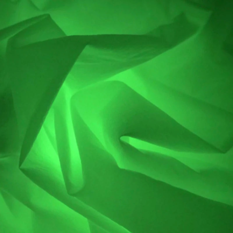 50cm/100cm*145cm White Color Glow in The Dark Fabric Luminous Satin Fabrics Illuminant Designer Cloth for DIY Sewing Clothing