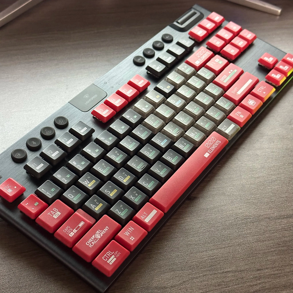 Chemical Element Keycaps,PC+PBT Custom Heart TP Keycap Set Suitable for Logitech G915/G815 Mechanical Keyboard,Only Keycaps