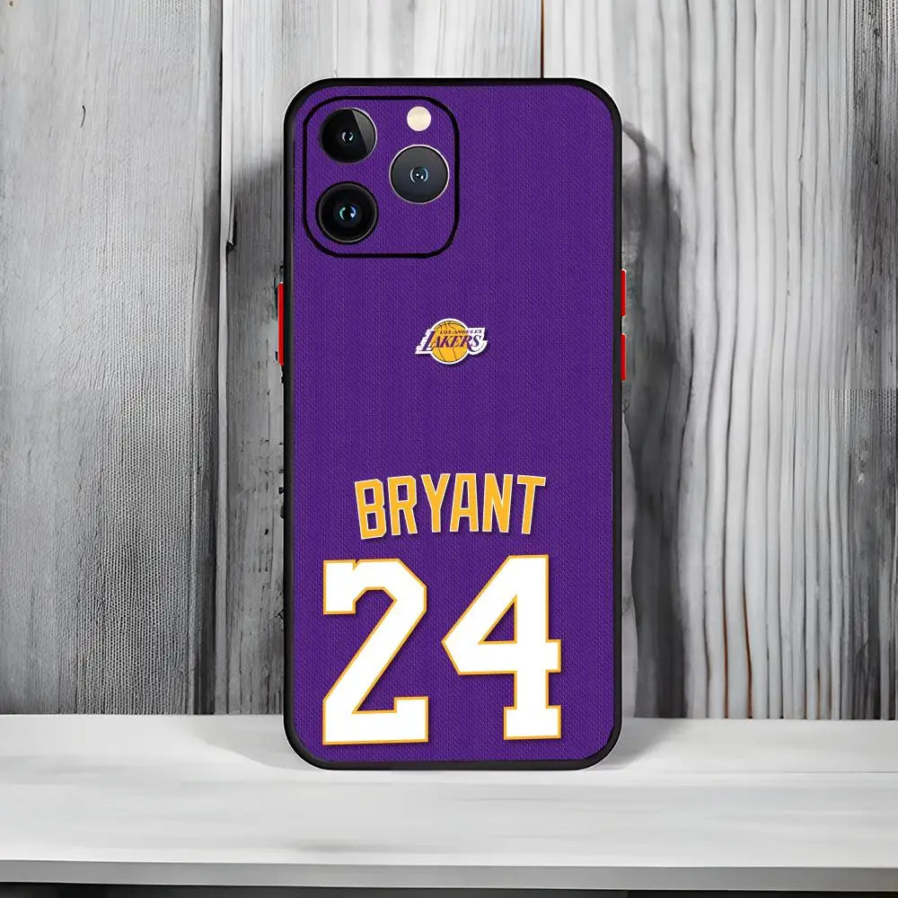 Basketball Fan K-Kobe Bryant Phone Case Black Matte Thin Anti-collision Phone Case For IPhone17 16 15 14 ProMax