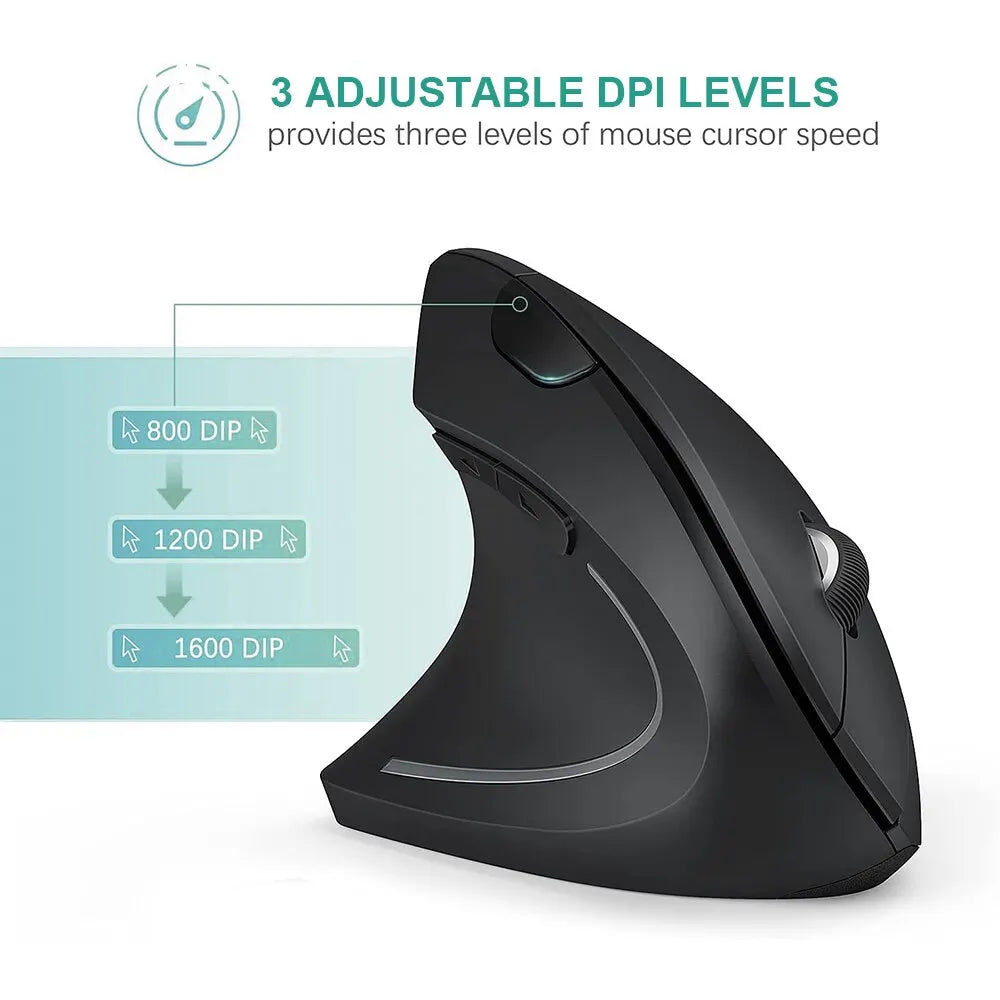 Vertical Ergonomic Gaming Mouse Wireless Rechargeable Gamer Mouse Kit Optical 2.4G Mouse For PC Laptop Computer Desktop USB Mice