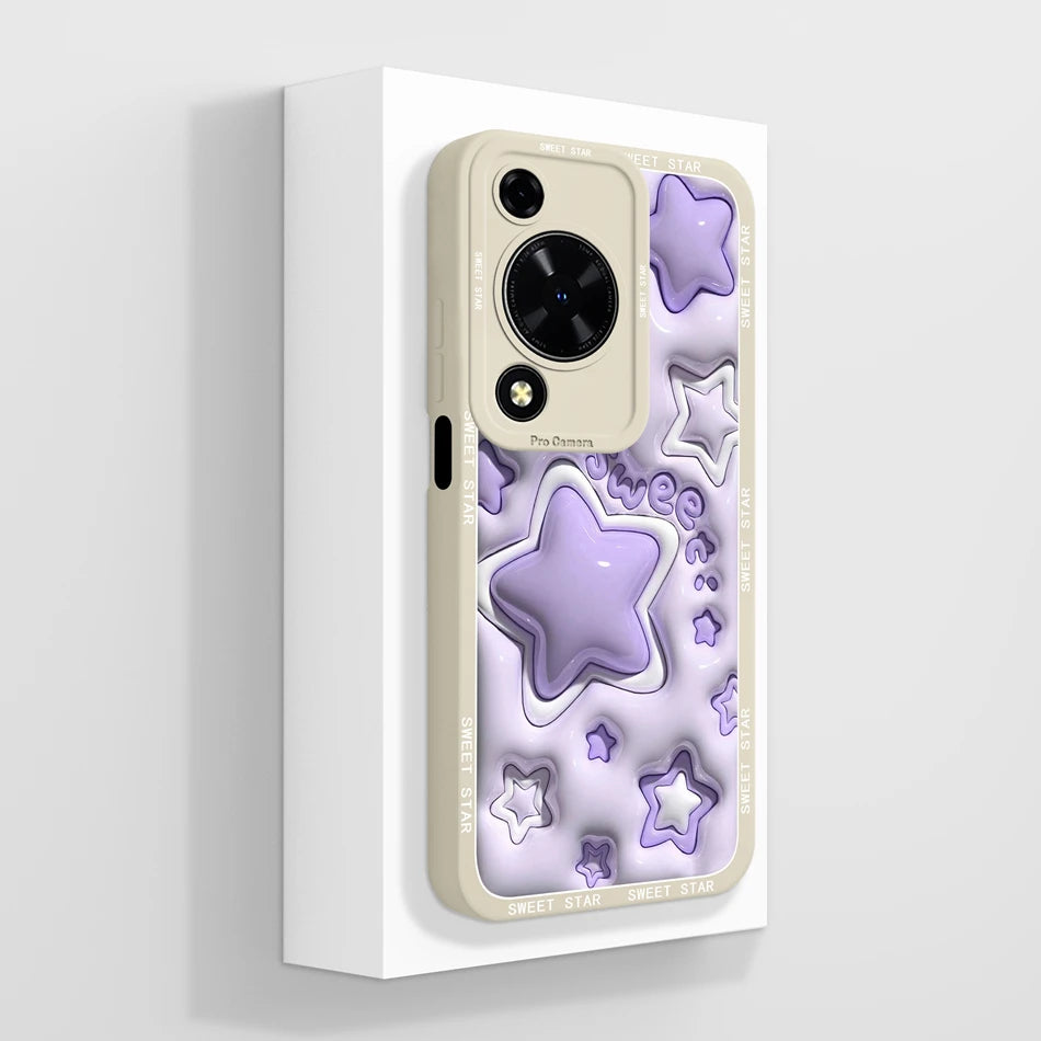 Case For Huawei Nova Y72 Cute Design Phone Cover Camera Protector Soft Liquid Silicone Funda Models MGA-LX3 Protective Bumper