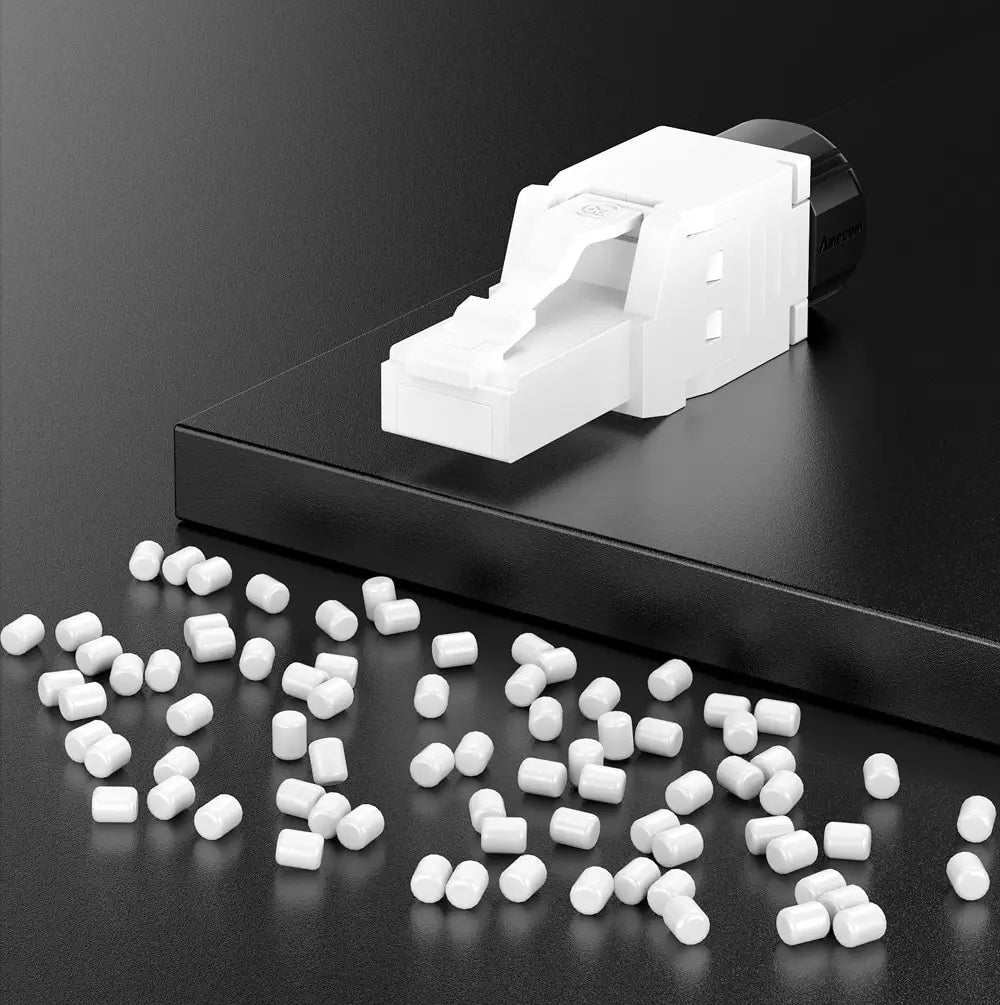 AMPCOM RJ45 Connectors Modular Plug, Cat6 Cat6A UTP Stecker Network Toolless Connector Ethernet Plugs Cable Internet Tools Free