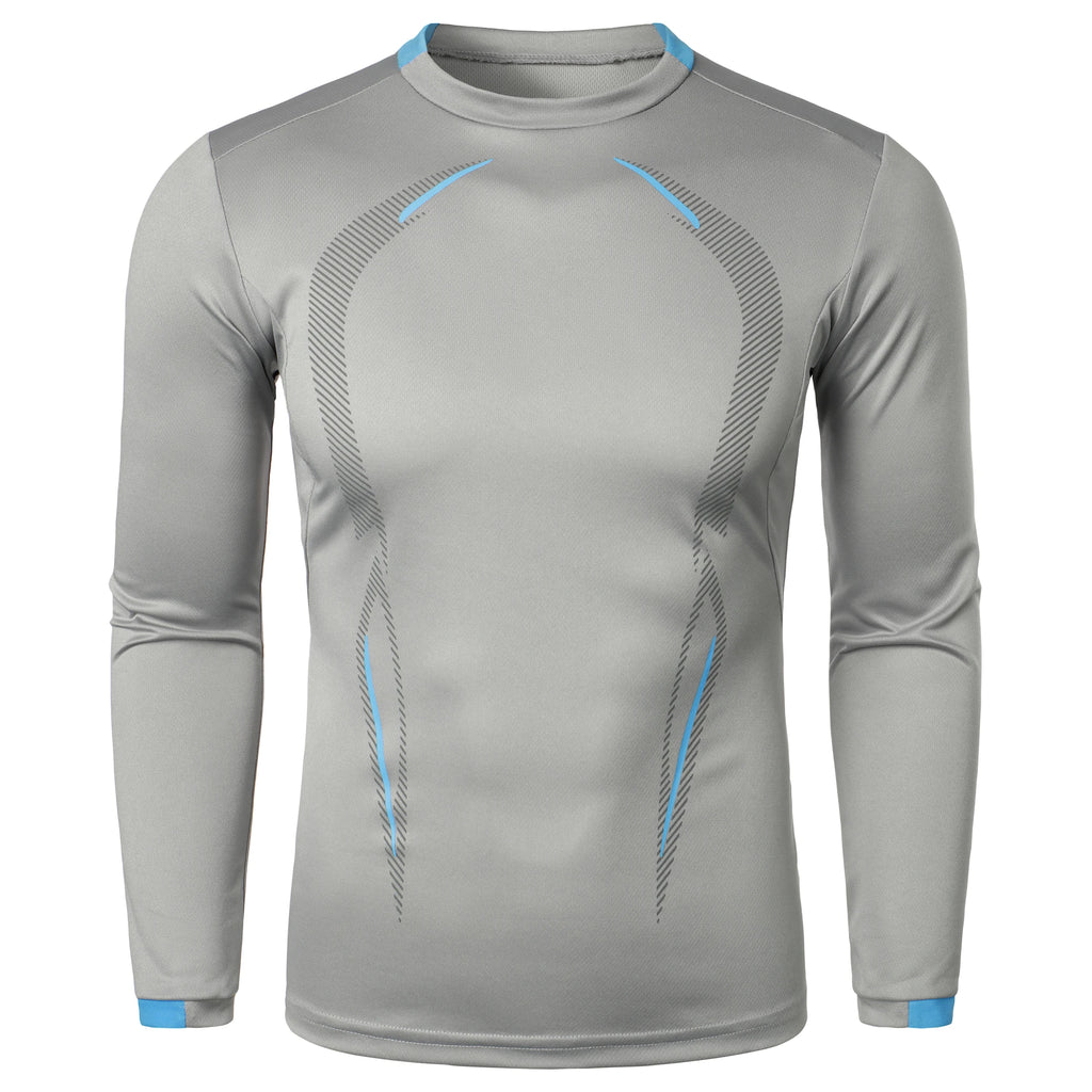 Summer men's fitness sports training Breathable short sleeve quick drying clothes men's sports fashion long sleeve T-shirt