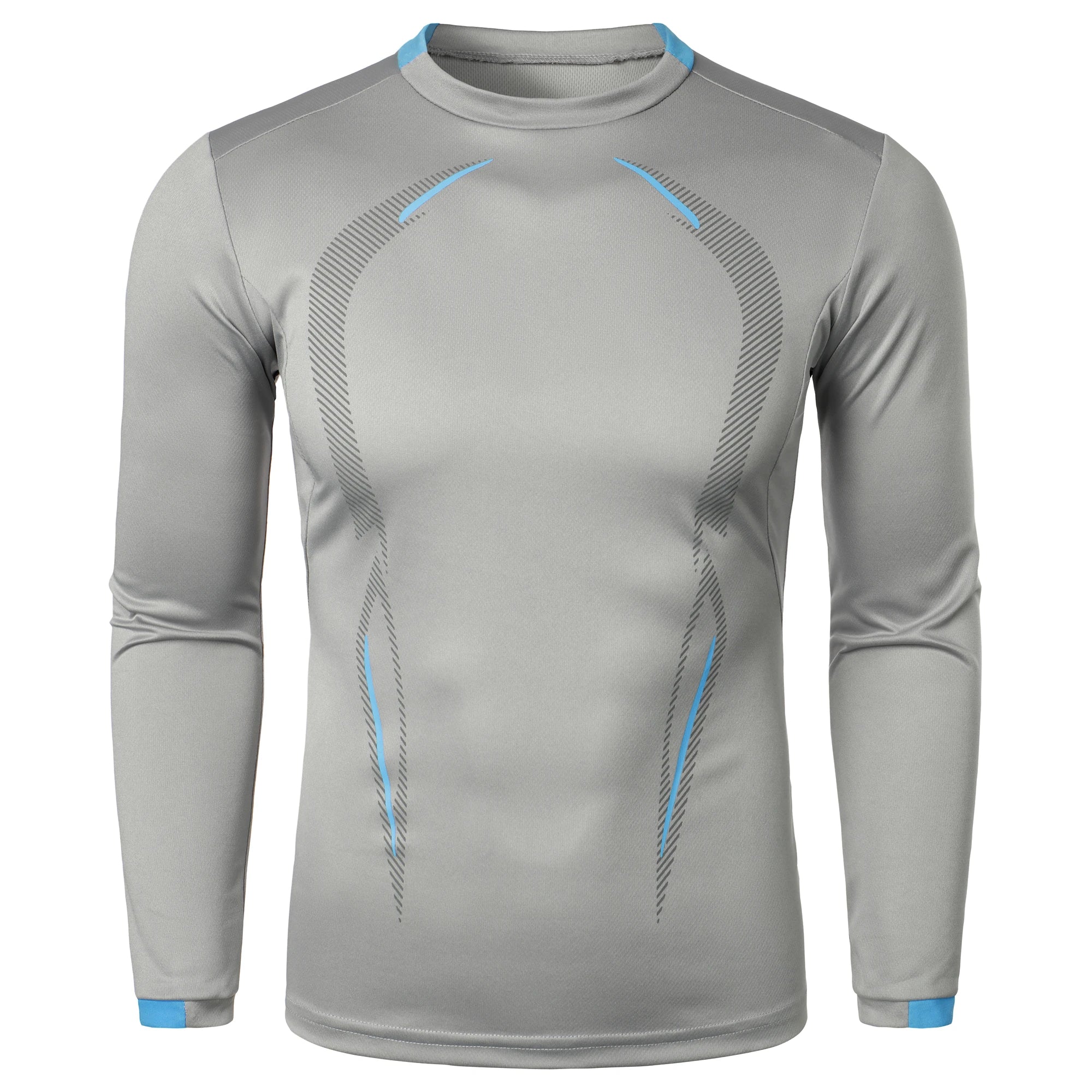 Summer men's fitness sports training Breathable short sleeve quick drying clothes men's sports fashion long sleeve T-shirt