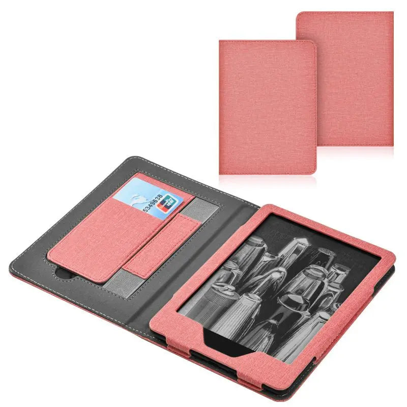 Leather Protective Case Cover for Kindle Paper White 5/6 M2L3EK/M2L4EK/SA568B 6.8"/7" Bracket Handheld Card Holder 11/12th