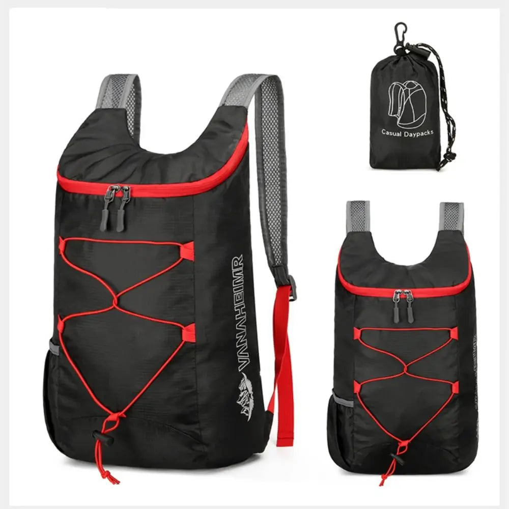 Camping Hiking Multifunctional Outdoor Folding Sports Backpack Ultra Lightweight Carrying Waterproof Nylon Fabric Fitness Bag
