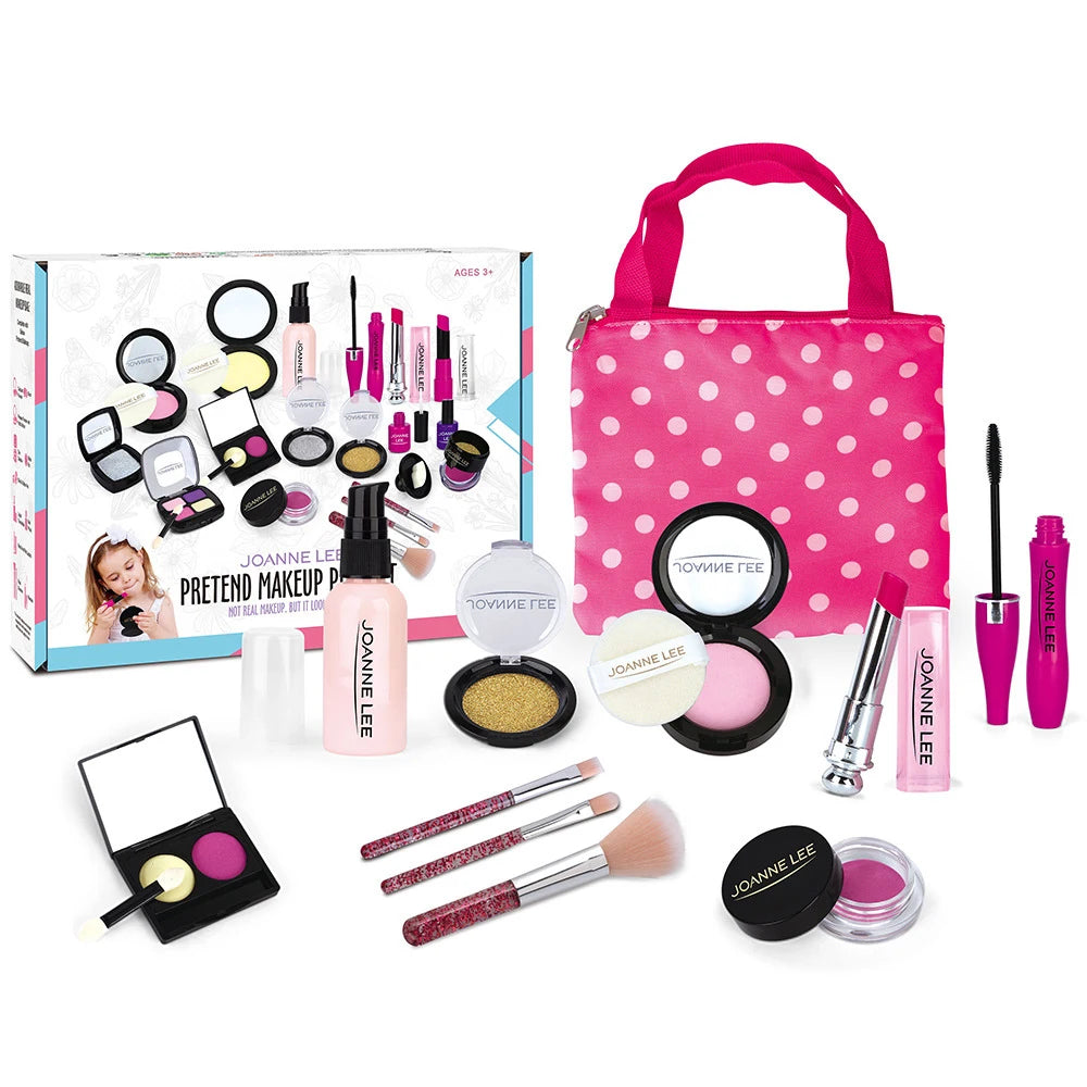 Make Up Toy Simulation Cosmetics Girl Pretend Play Pink Makeup Set Princess Beauty Interest Toy Lipstick Eyeshadow