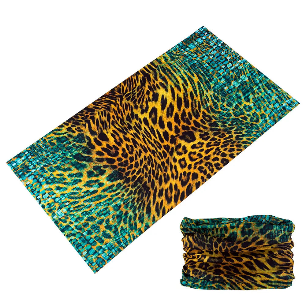 Beautiful Leopard Print Headdress Deporte Sport Face Mask For Women Cycling Bandanas Tube Headband Female Balaclava Head Scarf