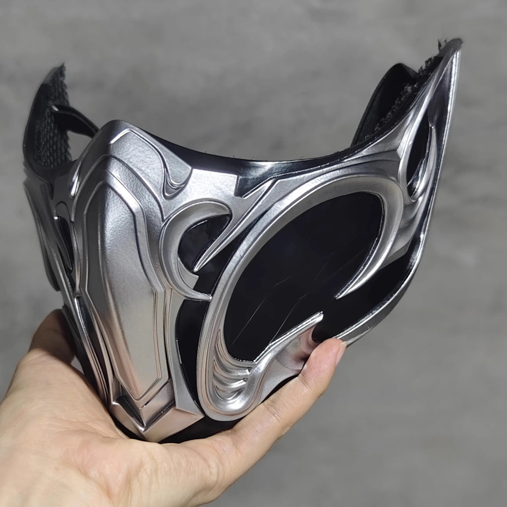 Anime Game Mortal Kombat Sub-Zero Cosplay Mask Adult Men FRP Face Mask Props Halloween Carnival Role play Mask Acceseories