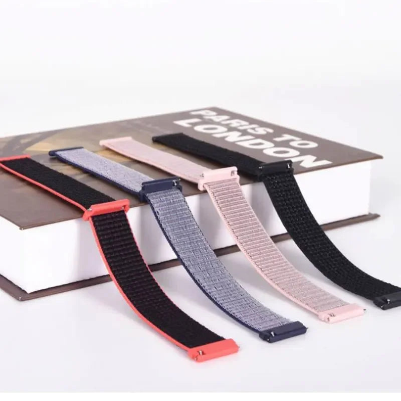 20mm Nylon loop 22mm Band For Samsung Galaxy Watch 6/5/pro/4/Classic/active 2 43-47-40-44mm sport bracelet huawei gt 2/e/3 strap
