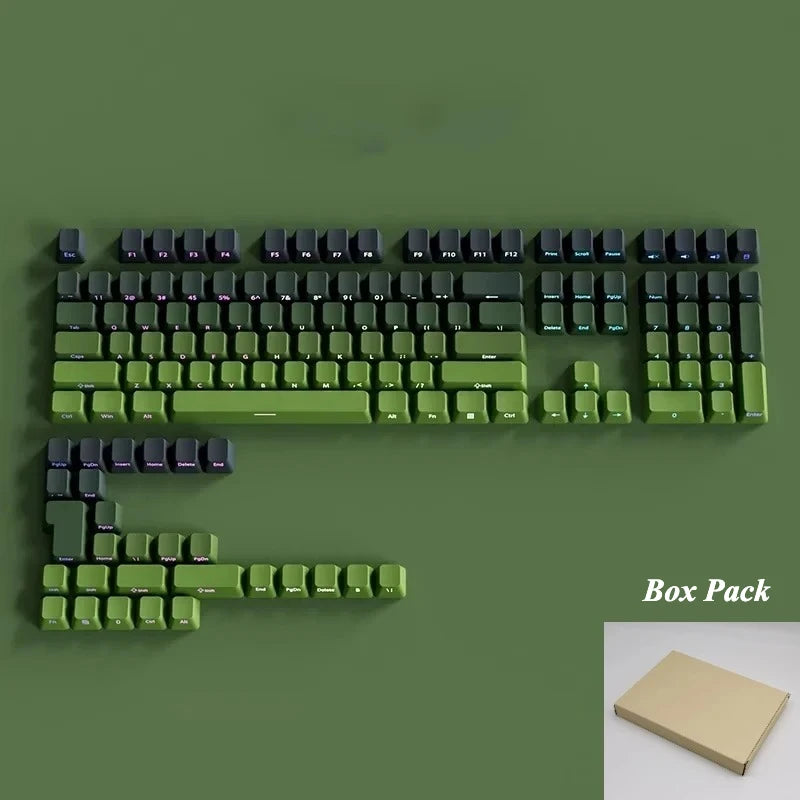 Gradient Keycaps 134 Keys OEM Profile PBT Double Shot Keycap For MX Switch Gaming Mechanical Keyboard Side Printed RGB Key Caps