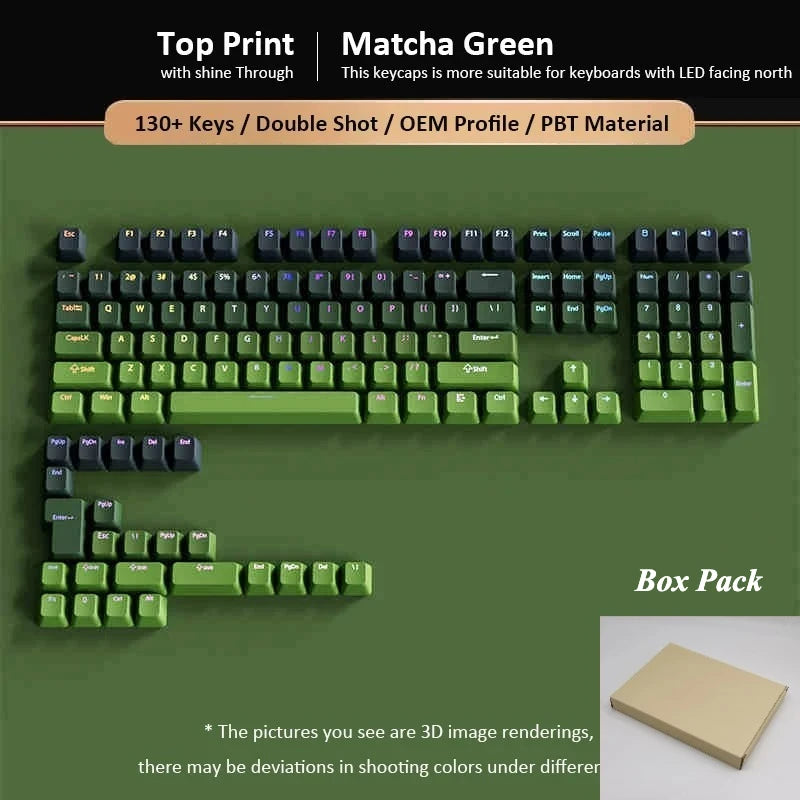 Gradient Keycaps 134 Keys OEM Profile PBT Double Shot Keycap For MX Switch Gaming Mechanical Keyboard Side Printed RGB Key Caps