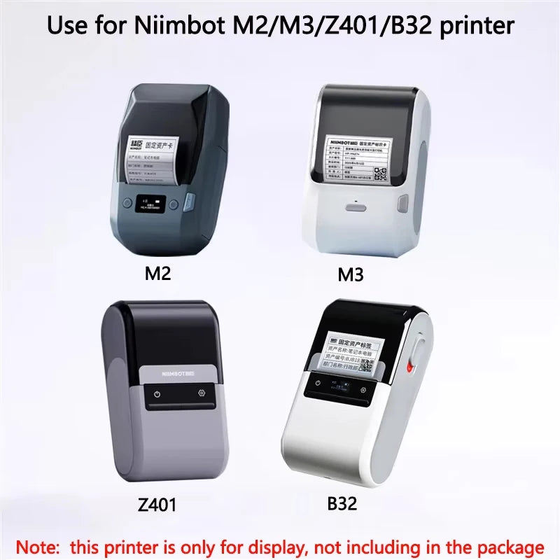NIIMBOT M2/M3/B32/Z401 Matte-Silver Label Paper Roll Outdoor Waterproof Scratch-resistant Adhesive Sticker Tag