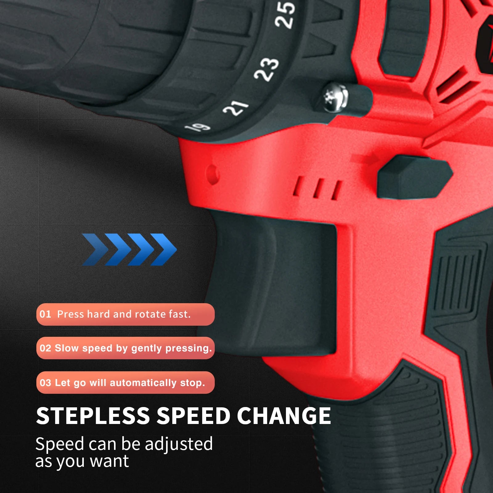 45Nm Cordless Drill with 2 X 1.5Ah Li-Ion Batteies and Charger, 140W, 25+1 Torque, 2 Speed, 2700RPM, 29 Accessories, Carry Case