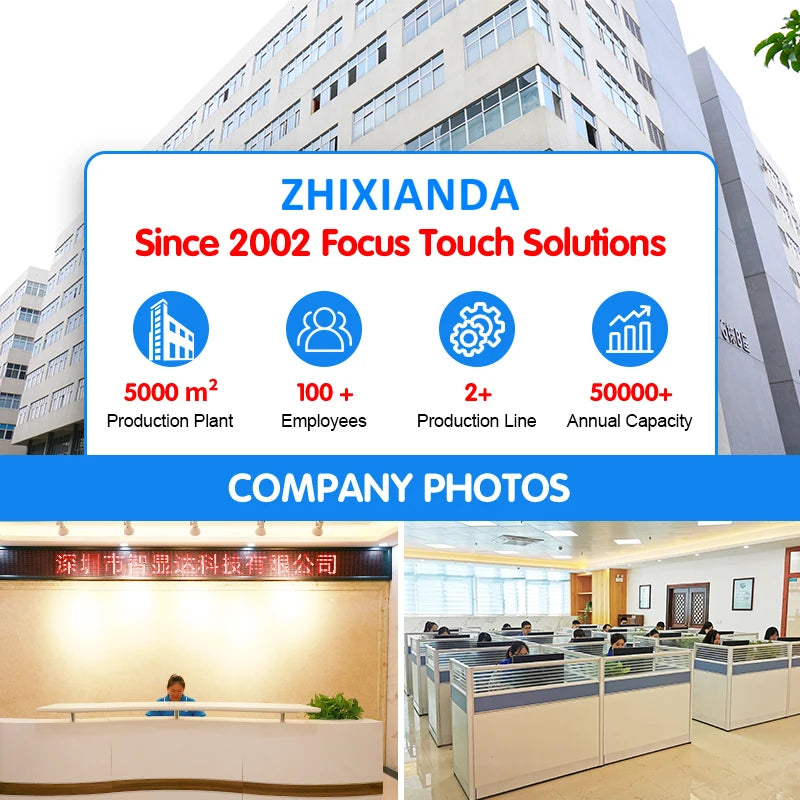 Zhixianda 18.5 Inch LCD  IPS Industrial Panel 16:9 1920*1080 Capacitive Touch Screen Open Frame Monitor For Automation Equipment