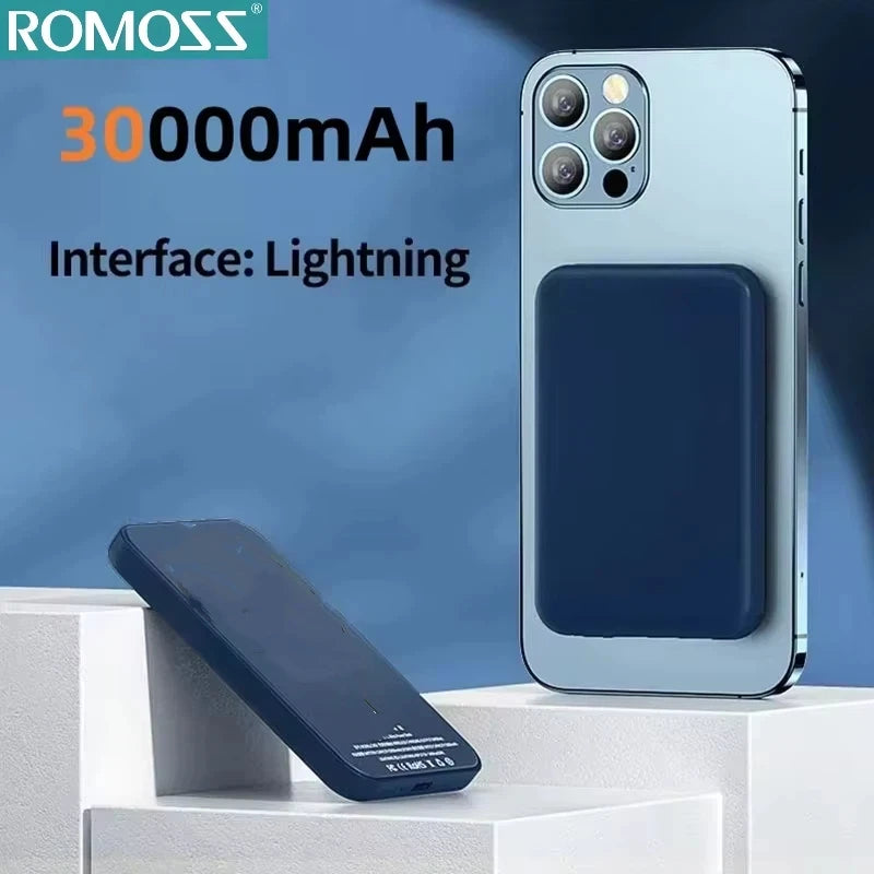 ROMOSS 500000mAh Magnetic Power Bank 25W Wireless Durable Portable Fast Charger Large Capacity for Magsafe for iPhone 17/16/15