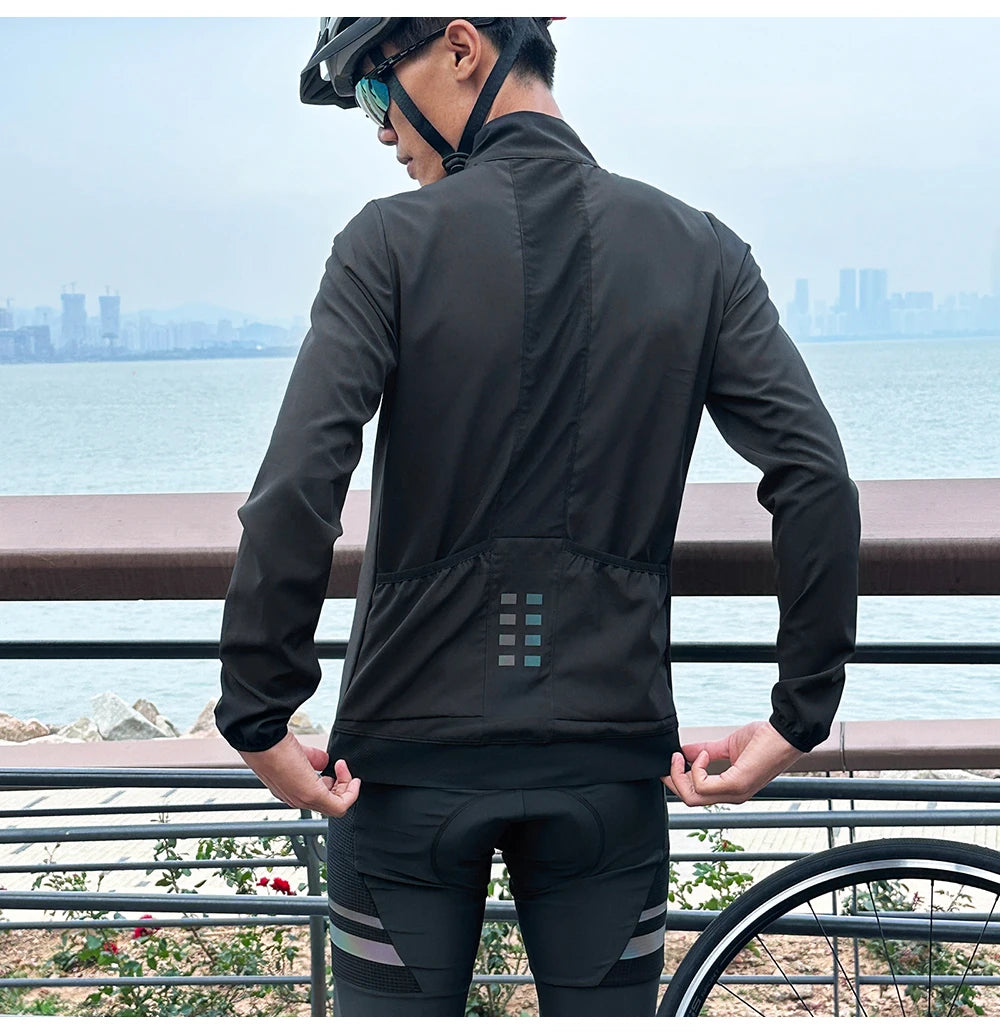 WOSAWE Outdoor Cycling Jackets Breathable Quick Dry Sunscreen Sports Jacket Bike Riding Clothes Fashion Men's Windbreaker