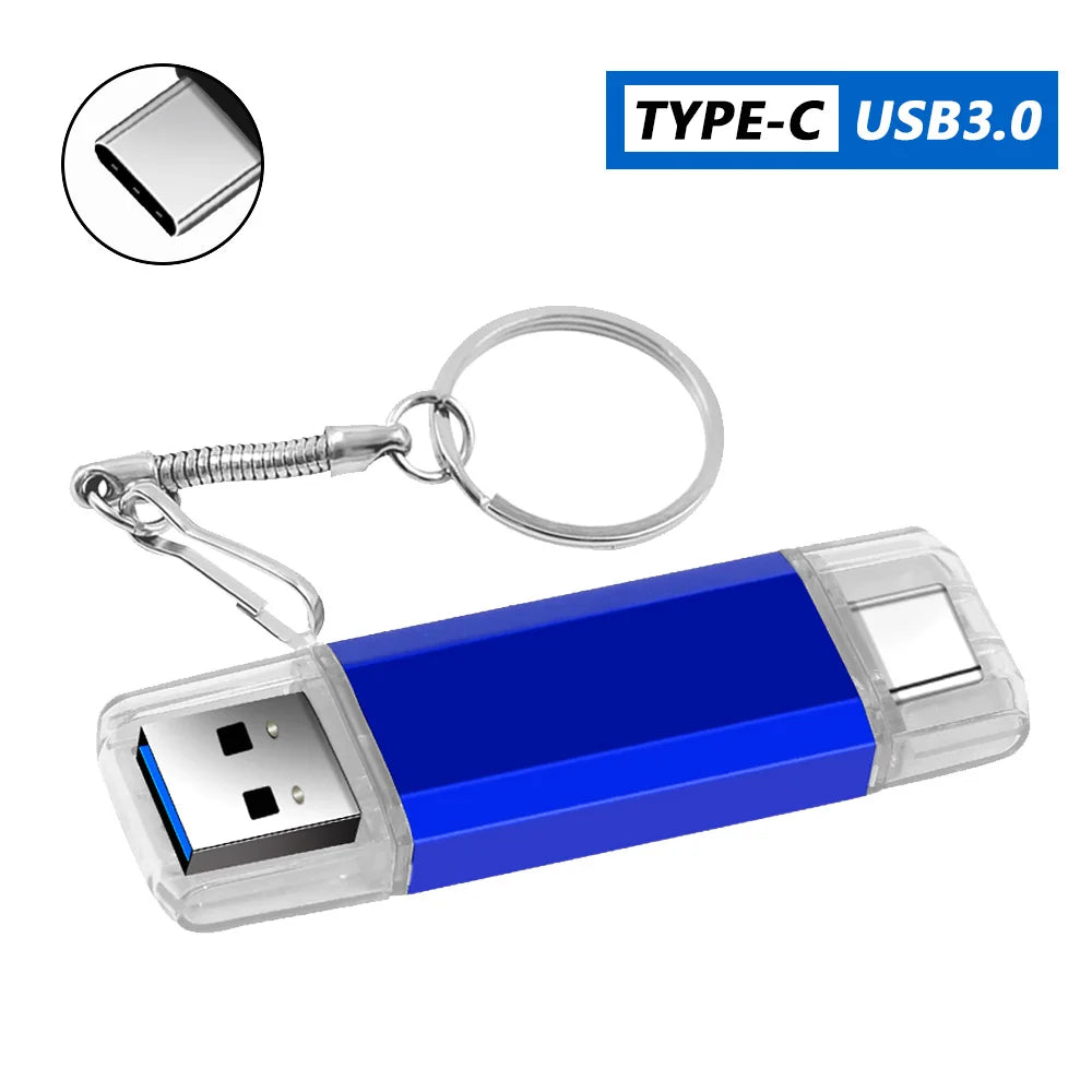 OTG Usb Stick Type C Pen Drive 128 GB 64 GB 32 GB 16 GB USB Flash Drive 3.0 Pendrive Hoge Snelheid Pendrive Voor Type-C Apparaat