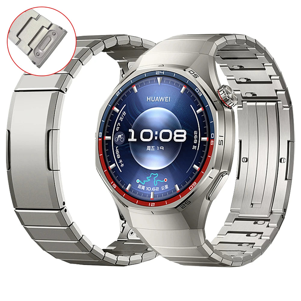 Titanium Strap Watchband For Huawei Watch GT 6 Pro 46mm No Gaps Luxury Metal Bracelet For Huawei GT6 Pro Replacement Band